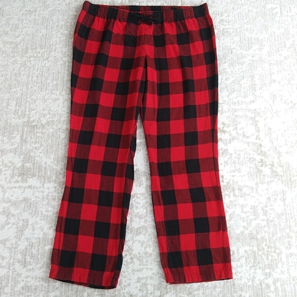 Old Navy Buffalo Plaid Pajama Pants XL Red Black - Picture 2 of 10